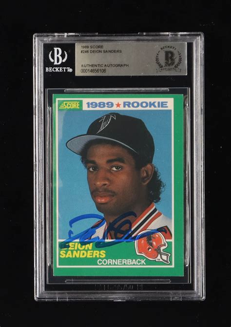 Deion Sanders Signed 1989 Score #246 RC (BGS) | Pristine Auction