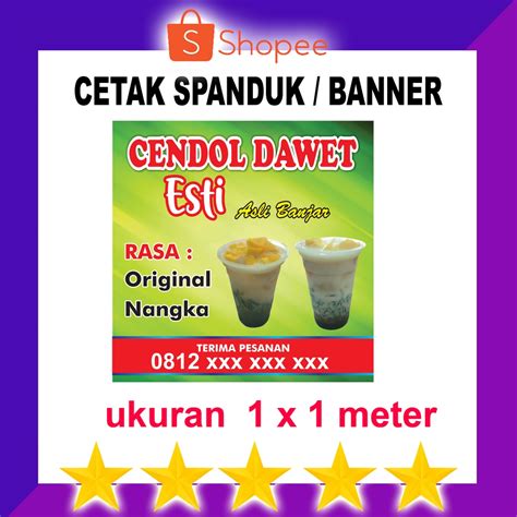 Jual Spanduk Banner CENDOL DAWET 1 X 1 Meter Shopee Indonesia