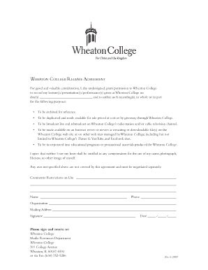 Fillable Online Samson Wheaton Speaker Authorization And Release Form