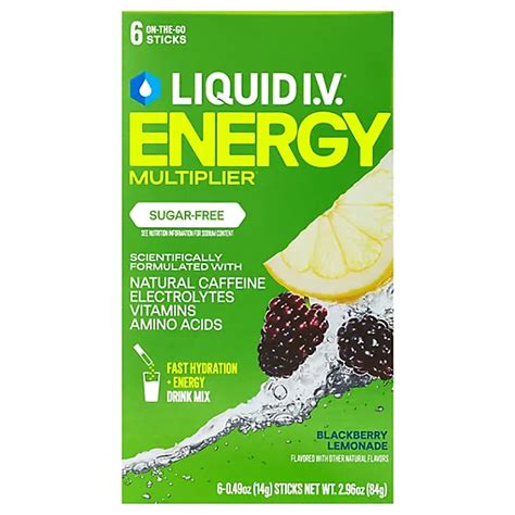 Liquid Iv 6ct Sugar Free Energy Blackberry Lemonade 6 Ct Safeway