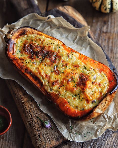 Cheesy Stuffed Squash Avant Garde Vegan