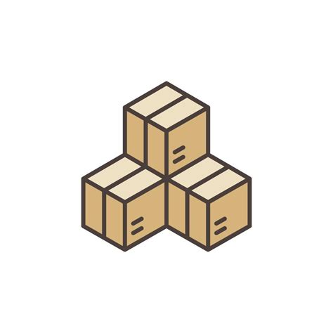 Three Cardboard Boxes Vector Concept Colored Icon Or Sign 19015491