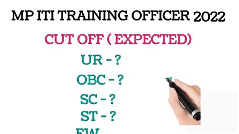 MP ITI TRAINING OFFICER 2022 EXPECTED CUT OFF MP ITI TO EXPECTED