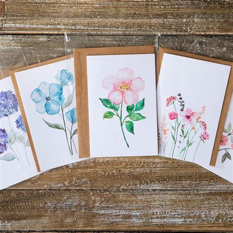 Watercolor Greeting Cards Etsy