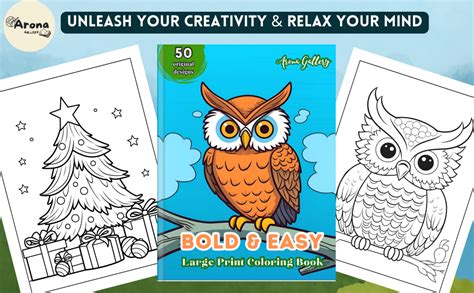 Bold And Easy Large Print Coloring Book Big And Simple Flower Scenery