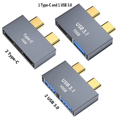 Dual Usb C Male To Dual Usb C Usb 30 Female Splitter Conventer Adapter Extension Connector Pd