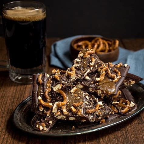Porter Beer Caramel And Pretzel Chocolate Bark Recipe | The Feedfeed