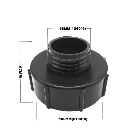 IBC Adapter S100 X8 100mm To Reduce S60 X6 60mm IBC Tank Connector