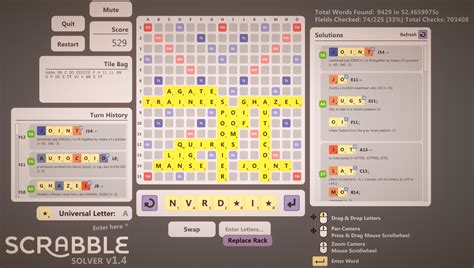 Scrabble Solver v1.4 - Scrabble Solver by artoftheblue