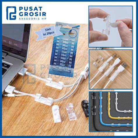 Jual Klip Kabel Organizer Tempel Dinding Perpack Isi Pcs Jepitan