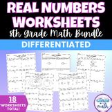 Comparing Real Numbers Part Differentiated Worksheets By Mrscasiasmath