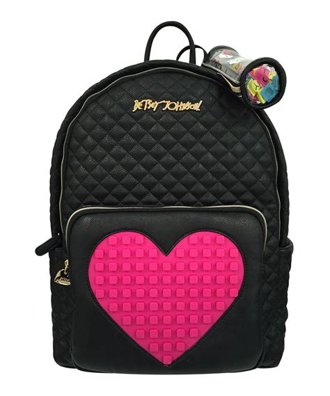 Love This Betsey Johnson Black Hot Pink Heart Backpack By Betsey