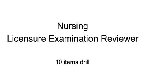 Nursing Licensure Examination Reviewer Nle Youtube