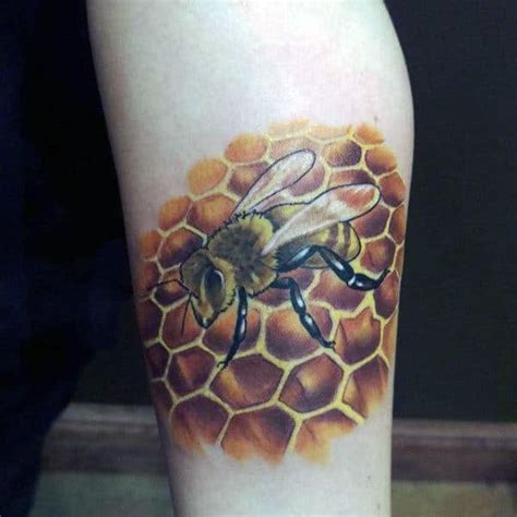 80 Honeycomb Tattoo Designs For Men Hexagon Ink Ideas