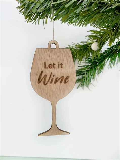 Wijnglas Kerstboom Decoratie Let It Wine Als Je Kerst Viert Met