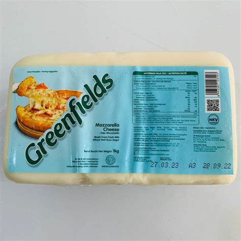 Jual Keju Mozarella Greenfields 1 Kg Mozzarella Cheese Jakarta