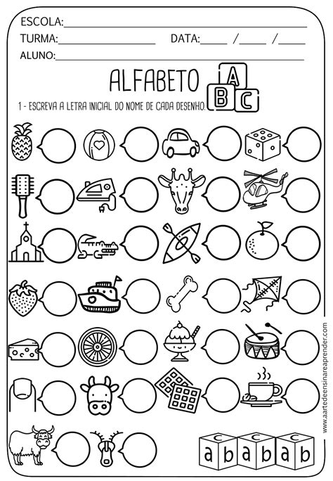 ATIVIDADE PRONTA LETRA INICIAL Atividades Para Baixar