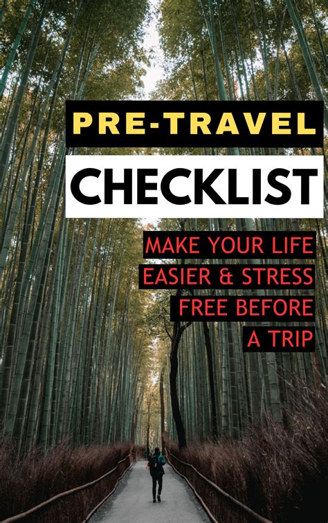 Pre Travel Checklist Arjay Neyra