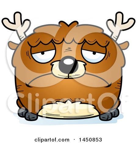 Clipart Graphic of a Cartoon Sad Deer Character Mascot - Royalty Free ...