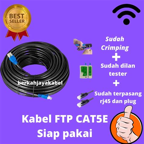 Jual Kabel Lan Outdoor Cat E Siap Pakai Meter Shopee Indonesia