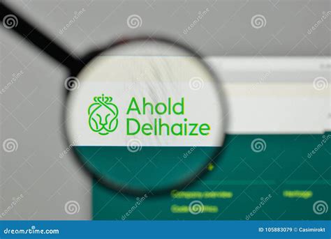 Milan Italy November 1 2017 Royal Ahold Delhaize Logo On Th