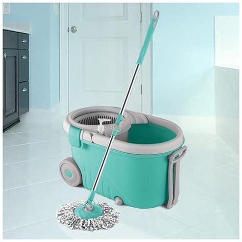 Buy Milton Spotzero Elegant Spin Mop With Two Refills Big Wheels