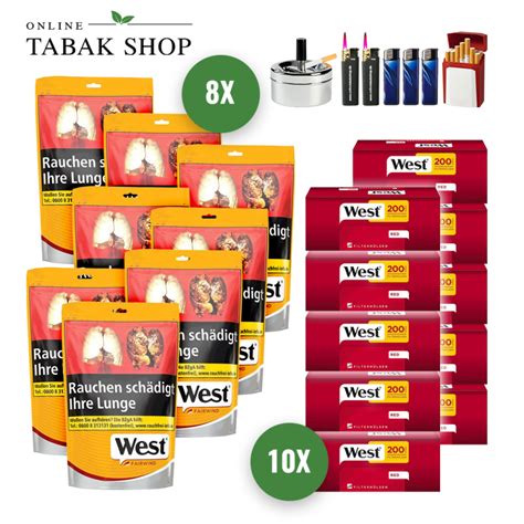 West Yellow Volumentabak Hülsen Zubehör kaufen Online Tabak Shop