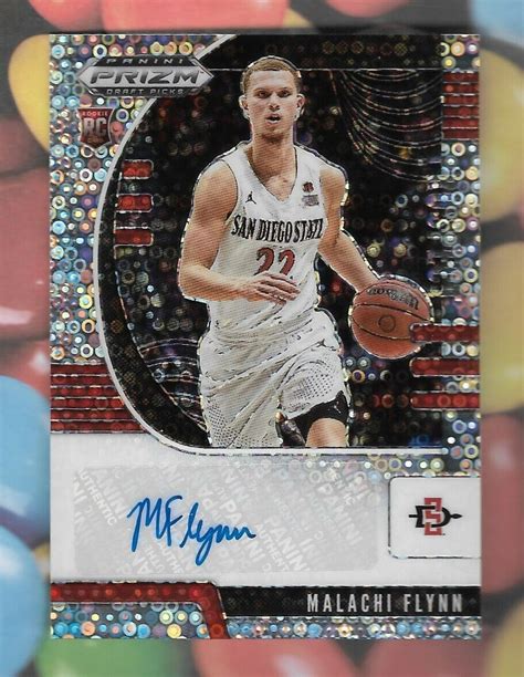 Malachi Flynn Panini Prizm Draft Disco Rookie Rc Autograph Auto