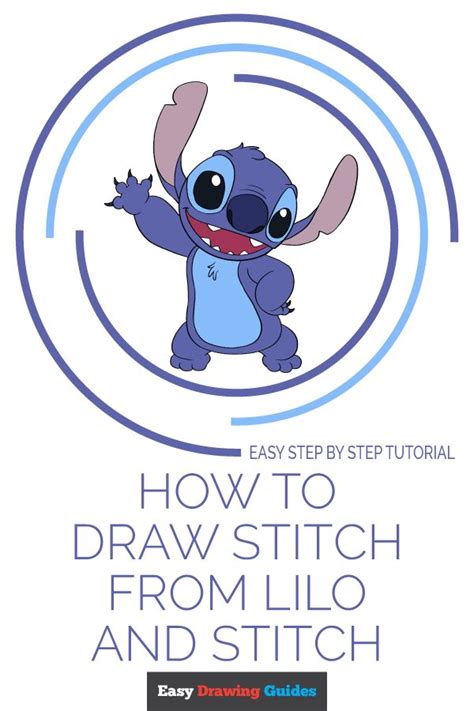 How To Draw Stitch From Lilo And Stitch Really Easy Drawing Tutorial