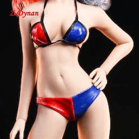 TBLeague Scale Female Joker Sexy Red Blue Bikini VSTOYS Underwear Set For Inches Action