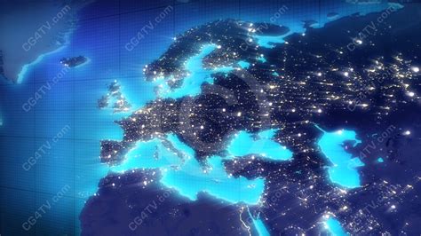 Europe Map Animated Background