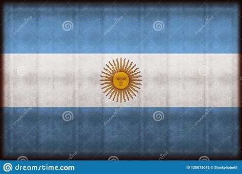 Ejemplo Oxidado De La Bandera De La Argentina Stock de ilustración