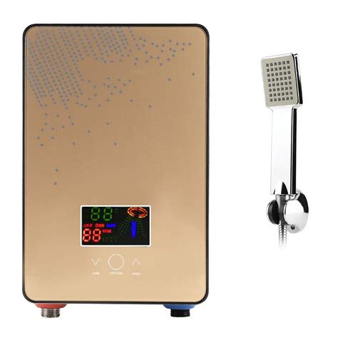 Buy Water Heater 220V 6500W Mini Electric Tankless Instant Hot Shower Water Heater With Self