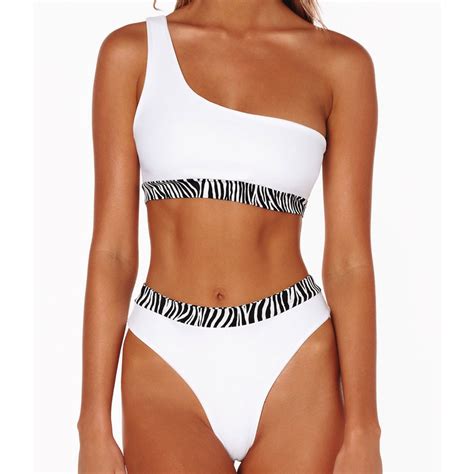 Nuevo Bikini Dividido Patrn De Cebra Traje De Bao De Una Pieza Bikini