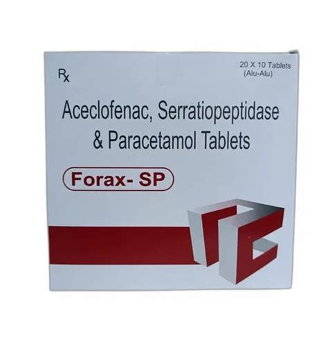 Aceclofenac Serratiopeptidase And Paracetamol Tablets Mg At Rs