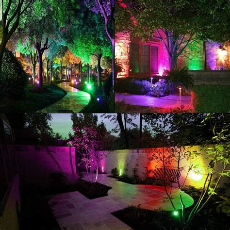 T-SUNUS LED Landscape Color Changing Lights RGB Landscape Lighting with Transformer 12V-24V Low ...