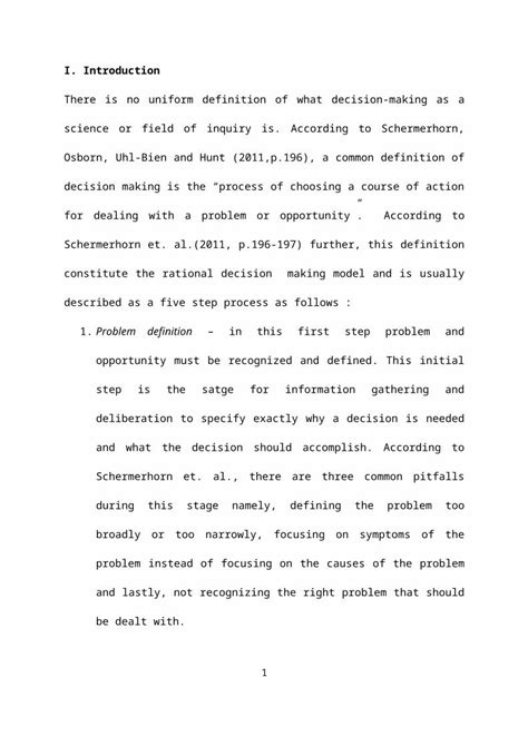 DOC Sample Assignment Decision Making DOKUMEN TIPS