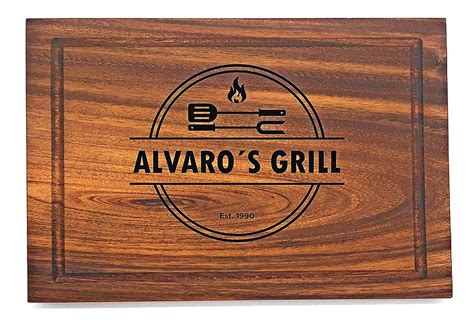 Tabla Parrillera De Madera Parota Xl Personalizable Grill