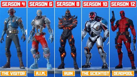 The Evolution Of All Mystery Fortnite Skins Season 4 Season 12