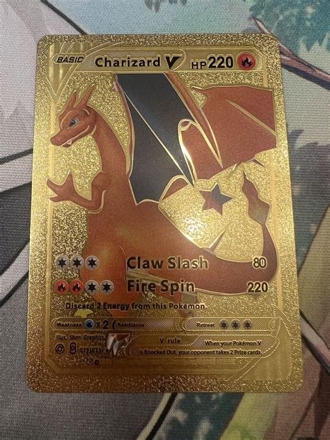 Mavin Charizard V Gold Foil Fan Art Card