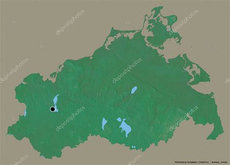 Forma De Mecklemburgo Vorpommern Estado De Alemania Con Su Capital