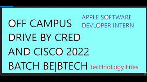 Off Campus Drive Cred 2022 Off Campus Cisco Off Campus Drive 2022