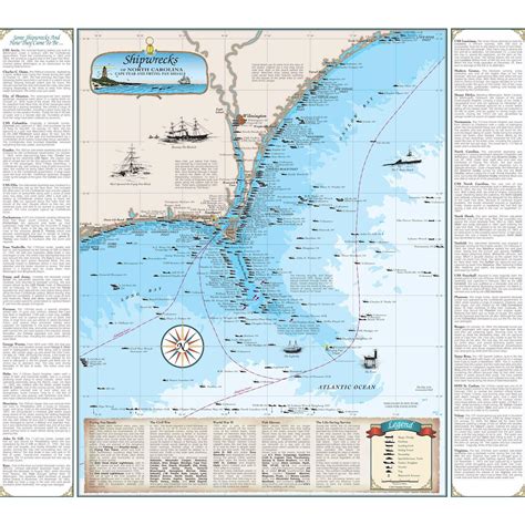 Cape Fear Shipwreck Map - The Map Shop