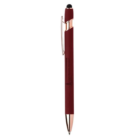 Ellipse Gel Softy Rose Gold Stylus Pen Laser Engraved Personalization