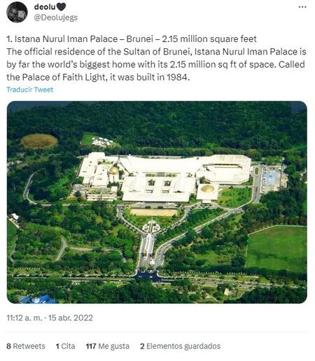 Istana Nurul Iman La Mansi N M S Grande Del Mundo Tiene M Y