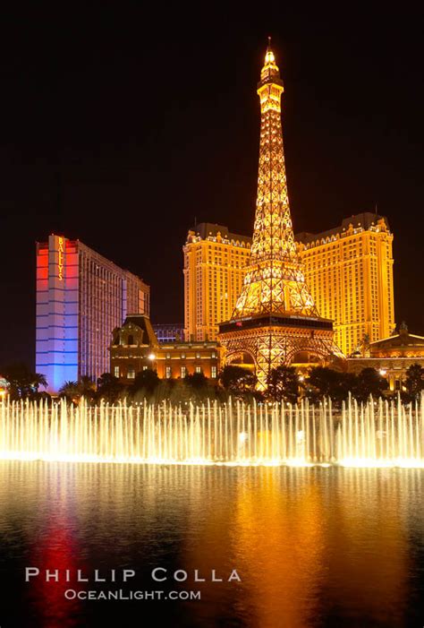 Bellagio Fountains at Night, Las Vegas, Nevada, #20584