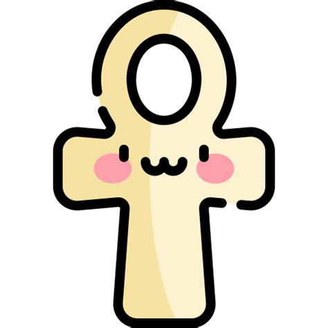 Ankh Kawaii Lineal color icon