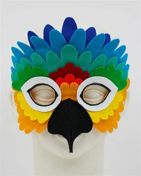 Rainbow Parrot Mask- Children's Costume #parrots 58B | Childrens ...