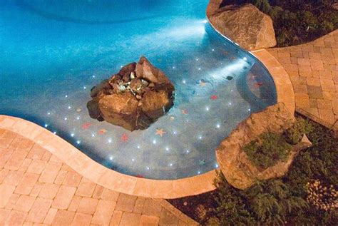 Mica Fiber Optic Starfield At Pool Entry Inground Pool Lights