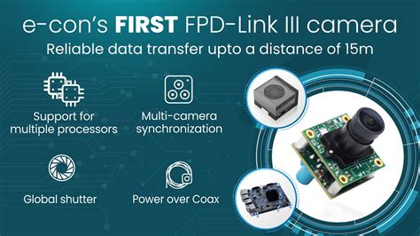 Eight Synchronized Global Shutter FPD Link III Camera With 15m Cable